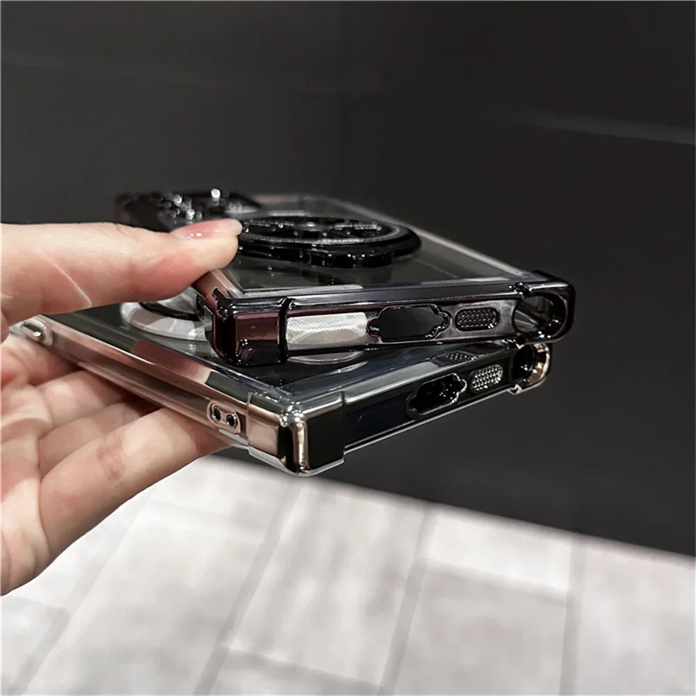 Luxury Gyro Holder Stand Case - Shockproof Clear Back Cover