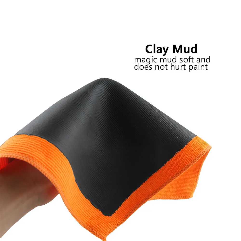 Marflo Car Wash Magic Clay Bar Towel Cloth Microfiber Orange King Grade Auto Care Detail Bar Clean Paint Brilliatech