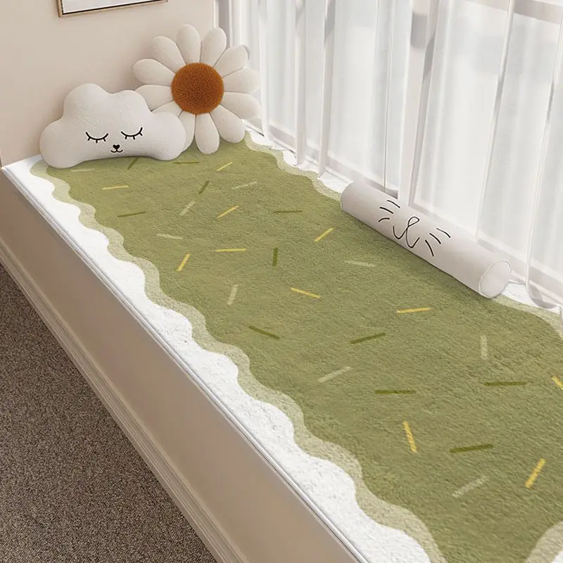

Imitation Cashmere Window Mat Minimalist Bedroom Blanket Plush All-Season Universal Balcony Carpet Tatami Thickened Cushion