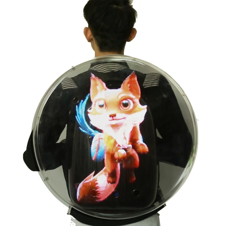 

Backpack 50cm Advertising Holographic LED Display 3D Hologram Fan Outdoor