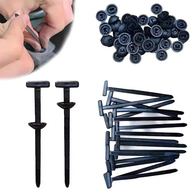 Universal Automotive Fastener Buckle Self-locking Nylon Cable Tie Quick Install Car Fender Liner Retainer Bumper Trim Panel Clip
