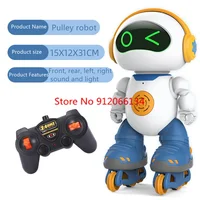 360 ° Rotation Remote Control Robot Model Early Education Puzzl Dance High Tech Cool Lighting Boy Light RC Robot Children Gift 5