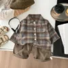 2025 Autumn New Baby Boys Cargo Pants Solid Infant Loose Trousers Girls Large Pocket Casual Straight Pants Children Clothes 3