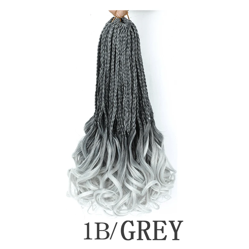 Boho French Curl Crochet Hair Extensions - Three Strand Goddess Braids with Curly Ends