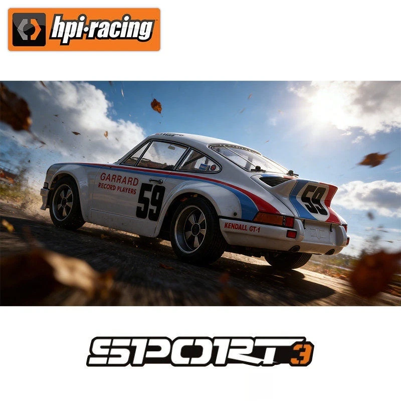 Hpi1/10 레이싱 스포츠 3 1973 카레라 시뮬레이션 RC 전동 드리프트 자동차 (RC 애호가를 위한 야외 드리프팅용)