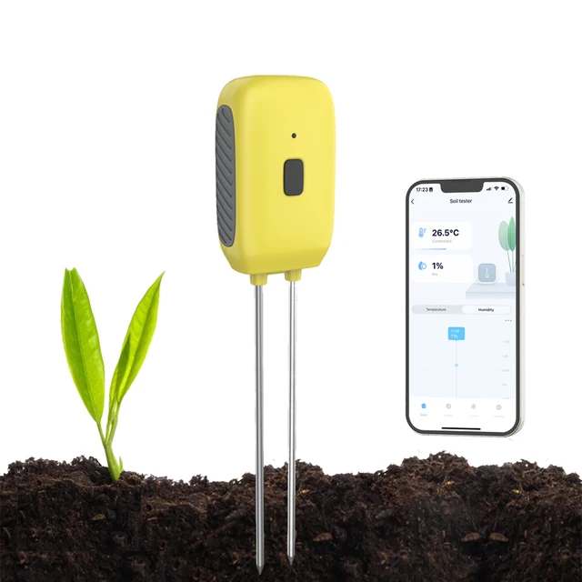 Tuya Smart Bluetooth Soil Tester Temperature and Humidity Meter Waterproof Thermohygrometer Garden Automation Irrigation Detecto