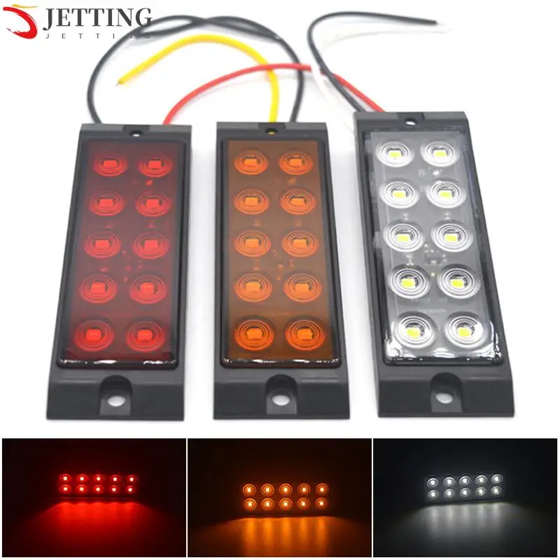 

1pcs 12-24V 10 LEDS Trailer Lights Waterproof Double Sides Marker Trailer Lights Car Truck Rear Tail Lamps Warning Signal Lights