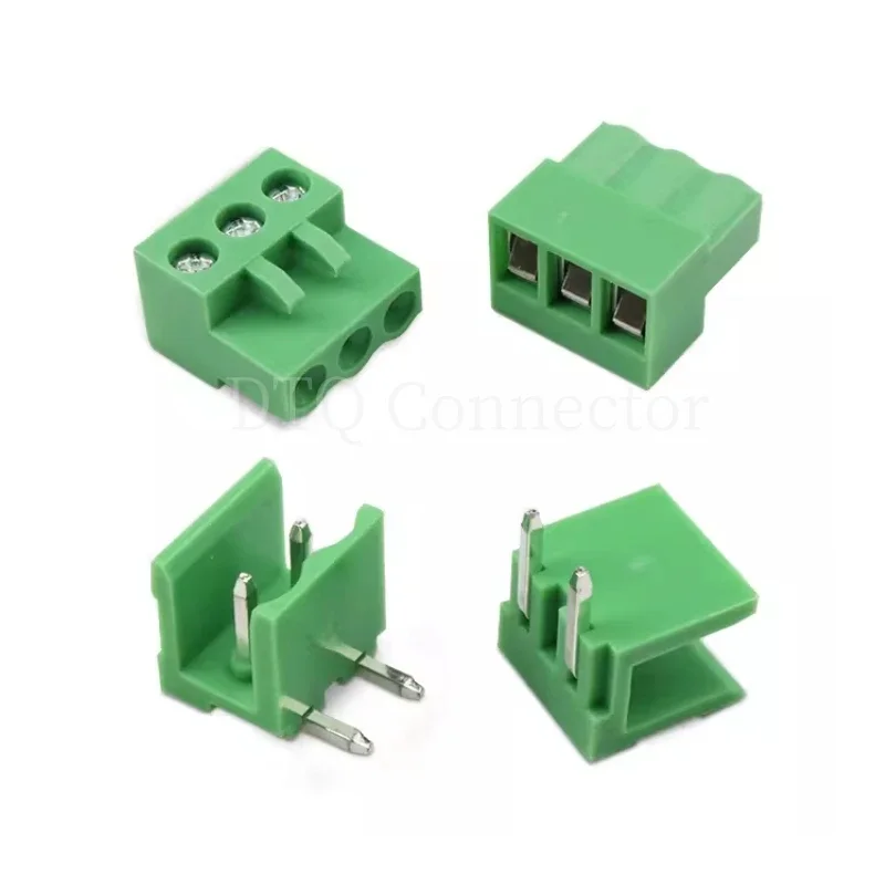 Lot De 10 Connecteurs PCB Enfichables 2 Broches – Angle Droit 5,08 Mm – 300V 15A