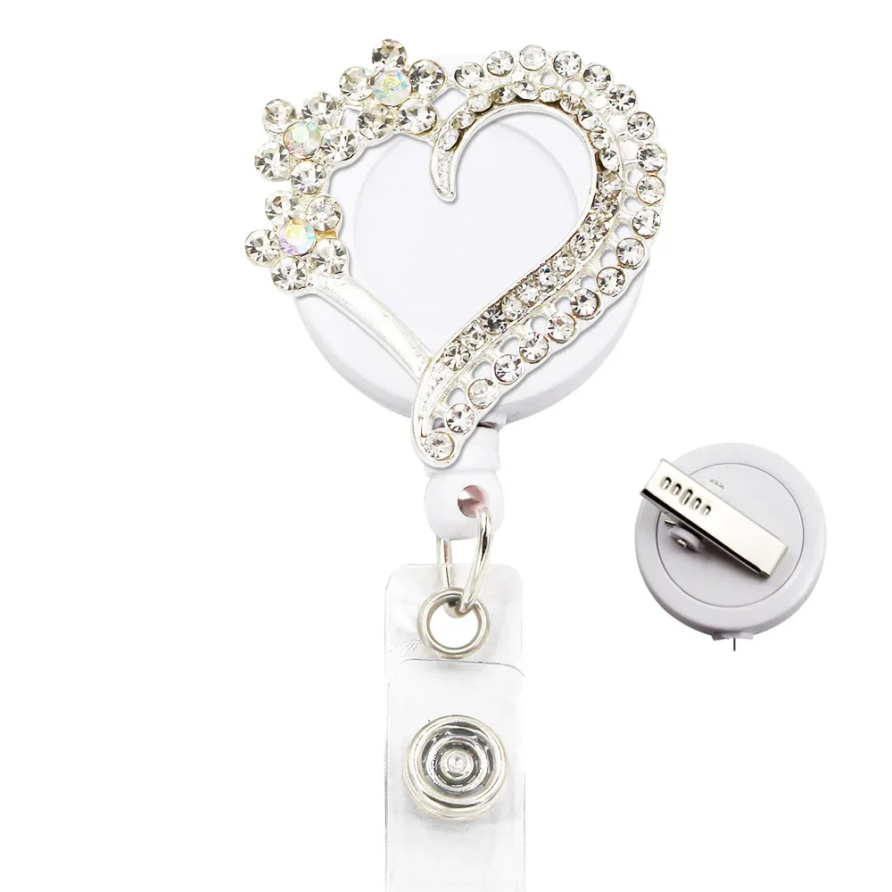 Nurse Badge Reels Retractable Hospital Office Carrete Retractil Bus Card Holder Yoyo Retractable Credential Holder