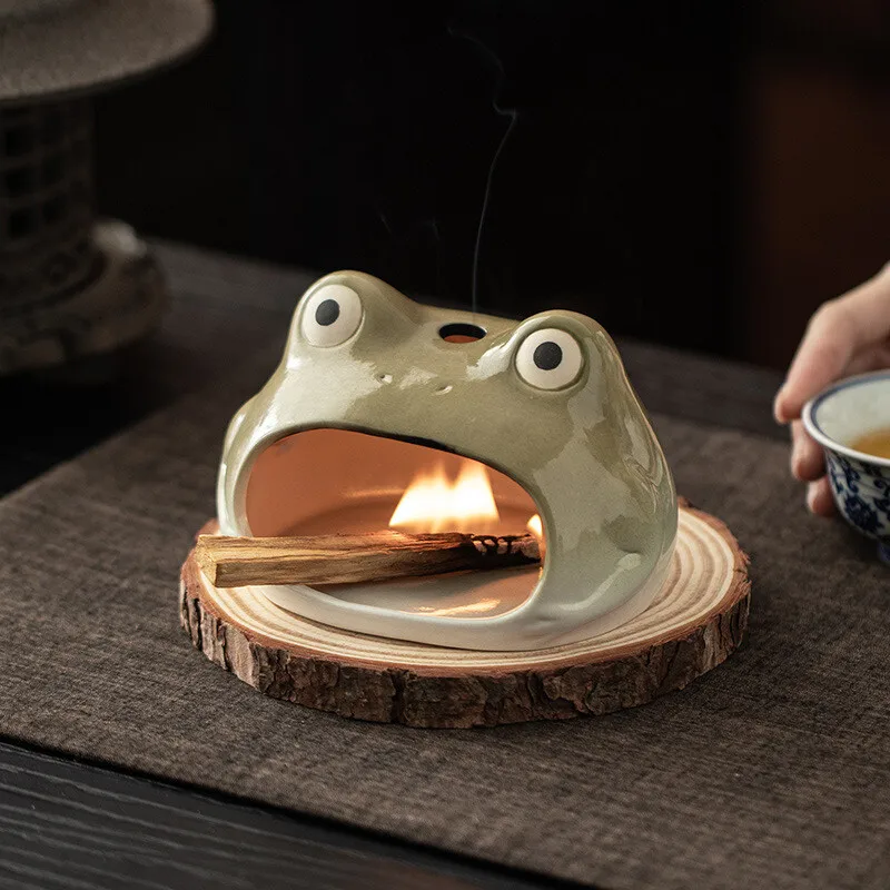 Little Frog Incense Holder Incense Smoke Waterfall Incense Burners Aromatherapy Scented Aromatic Candles Censer Cafes Craft Gift