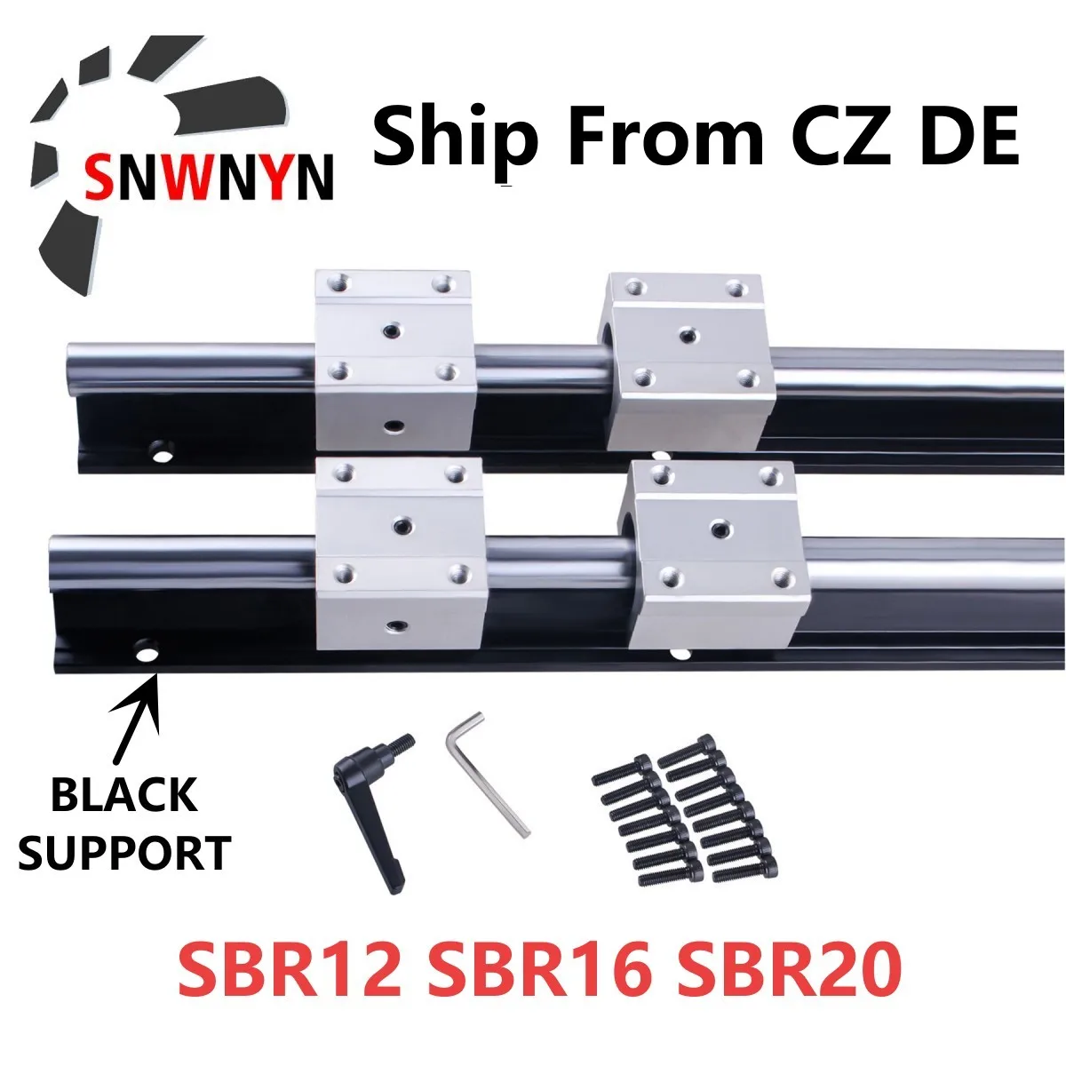2PCS-SBR12-SBR16-SBR20-Linear-Guide-Rail-4-Pcs-SBR12UU-SBR16UU-SBR20UU ...