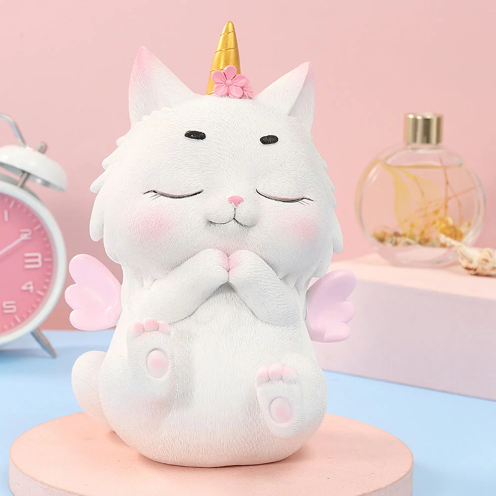

1Pc Creative Unicorn Kitten Money Saving Box Useful Coin Jar Adorable Adornment