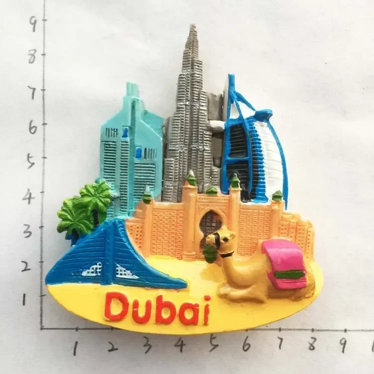 Dubai Tourist Souvenirs Fridge Magnets Khalifa Tower Saudi Arabia Refrigerator Commemorative Magnet Stickers Home Decoration magnetic fridge magnets magnetic sticker magnetic fridge stickers refrigerator decor