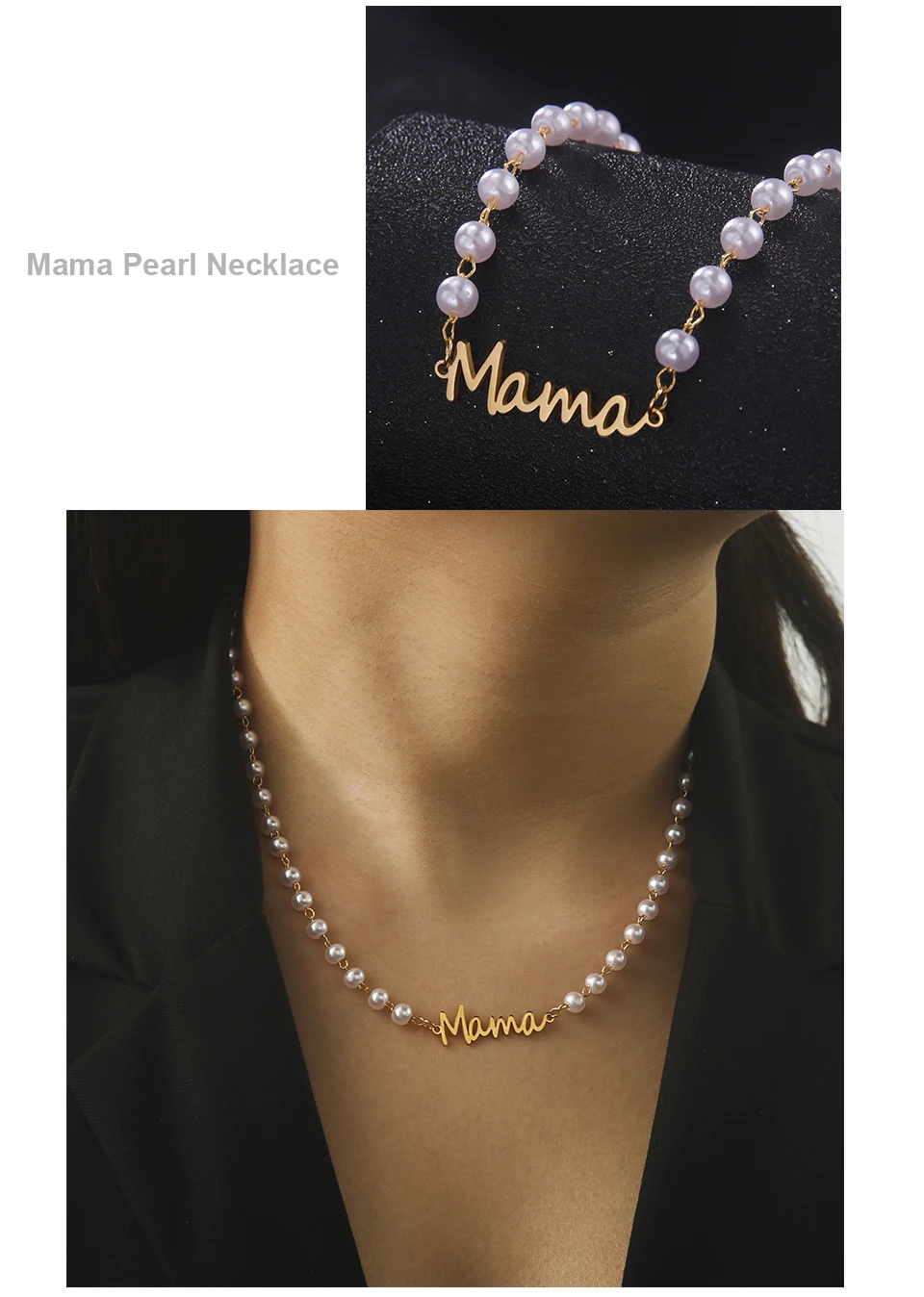 Kkjoy Mutter der Tag Mama Brief Anhänger Edelstahl Halskette für Frauen Geschenke liebe Anhänger Hals Kette Exquisite Schmuck Geschenk – Detail 15