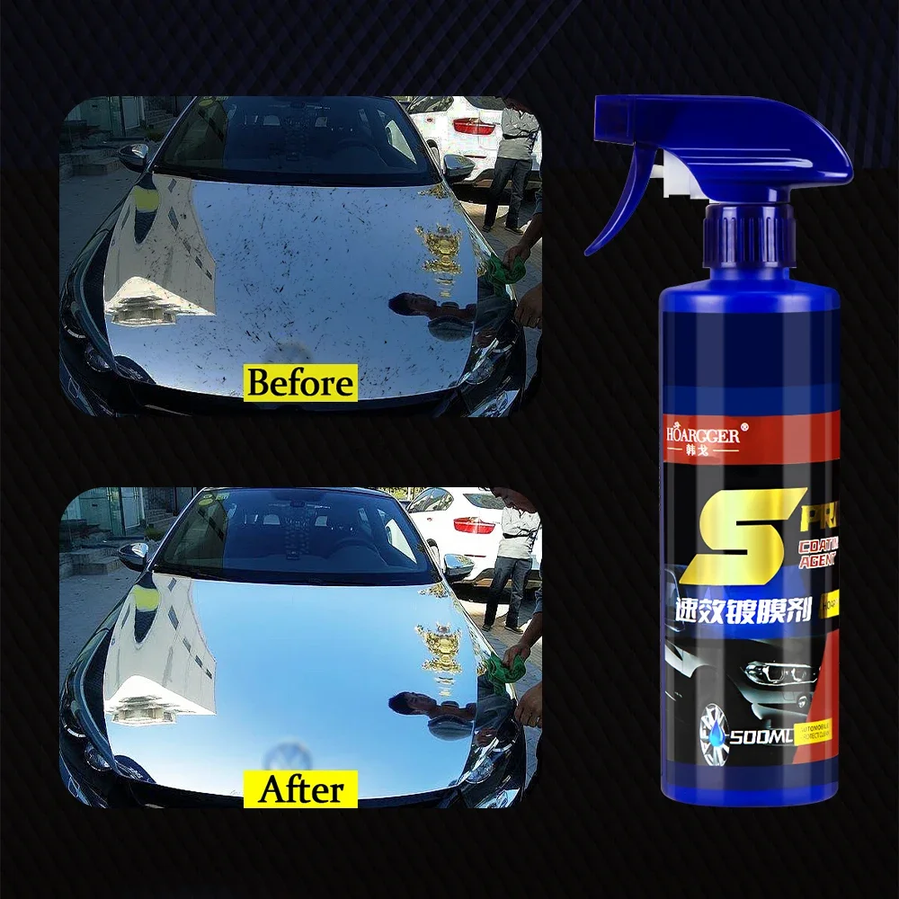 500ml 3 in 1 Car Paint Repair Ceramic Coating Spray Quick Nano-coating Spray Wax Automotive Hydrophobic Polish Paint Cleaner images - 6