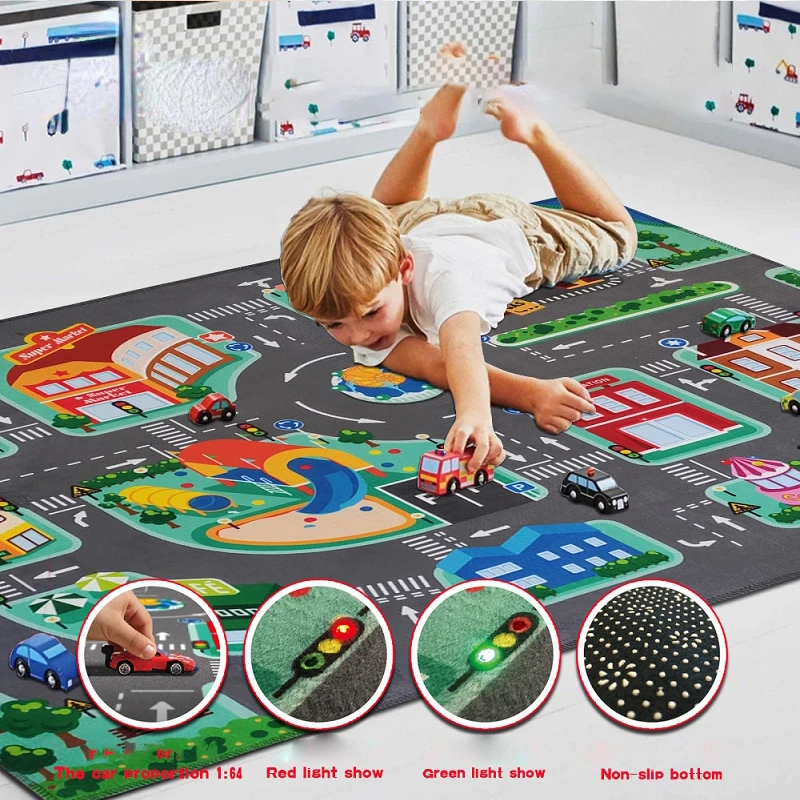 

Bubble Kiss 2021 LED Lighter Rode Rugs For Kid Play Carpets Children Climb Puzzle Hot Sale Fashion Floor Mat Car Birthday Gift
