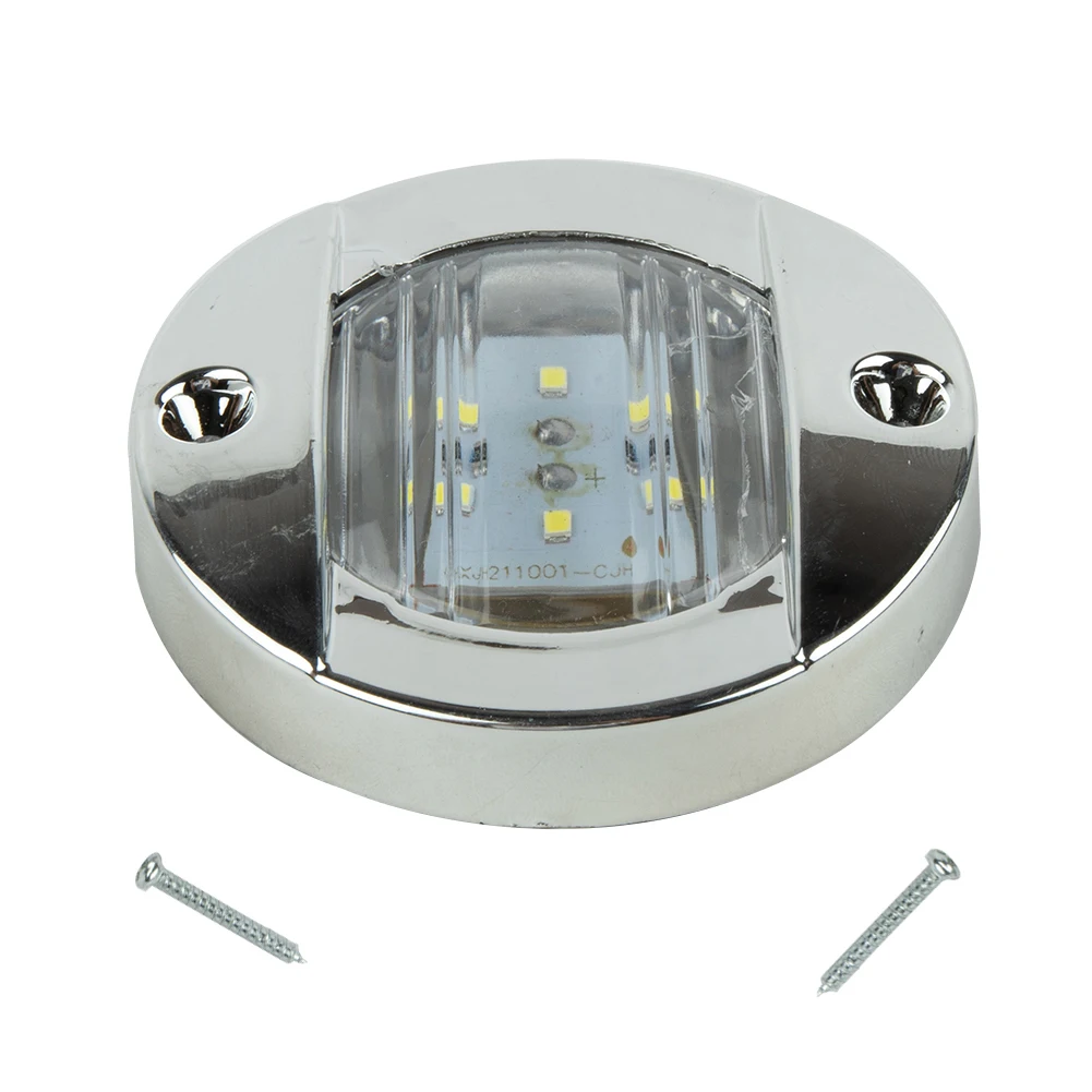 6LED 12V Round Yacht Marine Boat LED Stern Light Cabin Deck Courtesy Light Waterproof White/Blue Marker Light Accessories