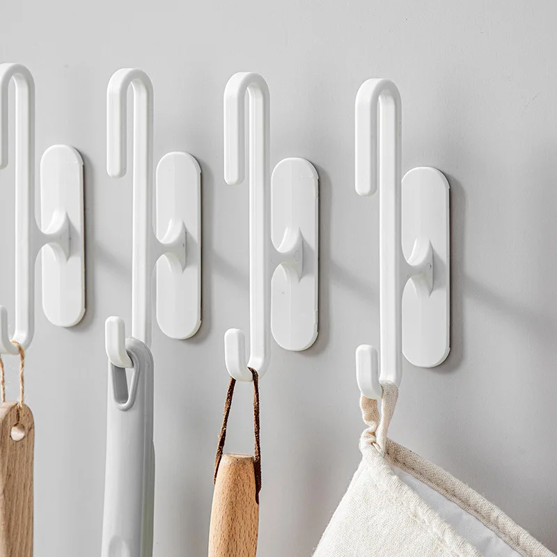 

Wall Mount Multifunctional Hooks Data Cable Storage Hooks Sundries Storage Organizer Storage Supplies Bathroom Kitchen Hook Home