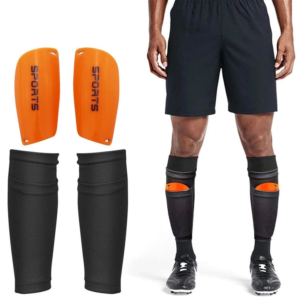Shin Guard Pads Soccer Shin Guards 1 Pair Soccer Football Teens Socks Pads Professional Shields Legging Sleeves Protective Gear