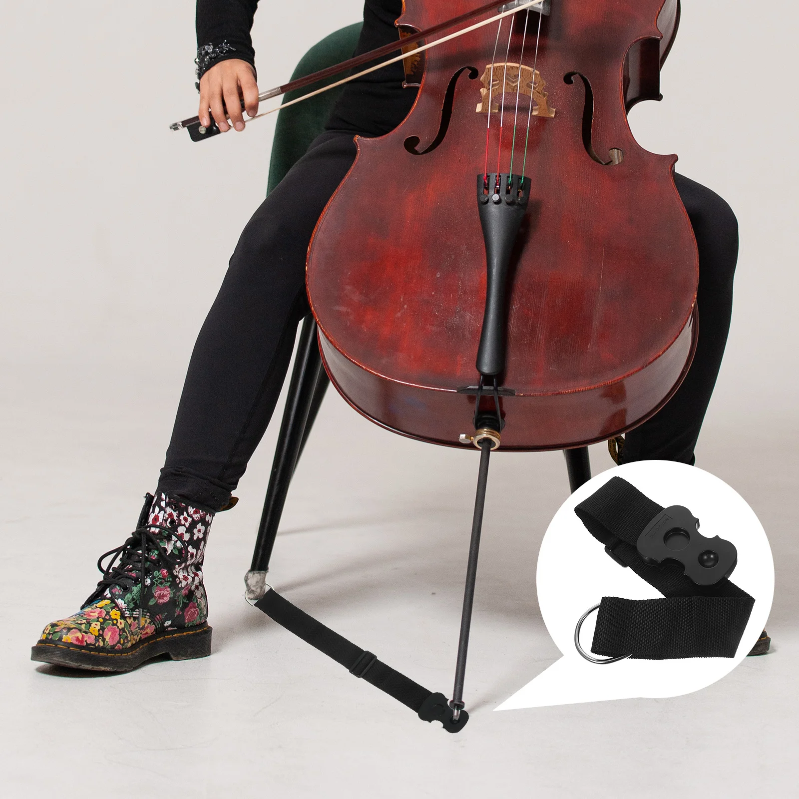 

Anti-slip Mat for Cello Endpin Rest End-pin Stopper Anchor Metal Nylon Webbing Non-slip Pads