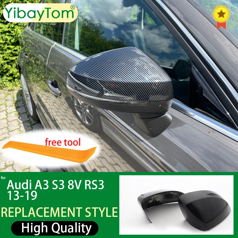 Carcaças De Espelho Audi A3 S3 8v Rs3 2013-2019 Preto | Parcelamento