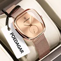 POEDAGAR Luxury Brand Woman Watch Waterproof Stainless Steel Mesh Women's Watches Fashion Elegant Quartz Ladies Wristwatch Reloj - Image 2