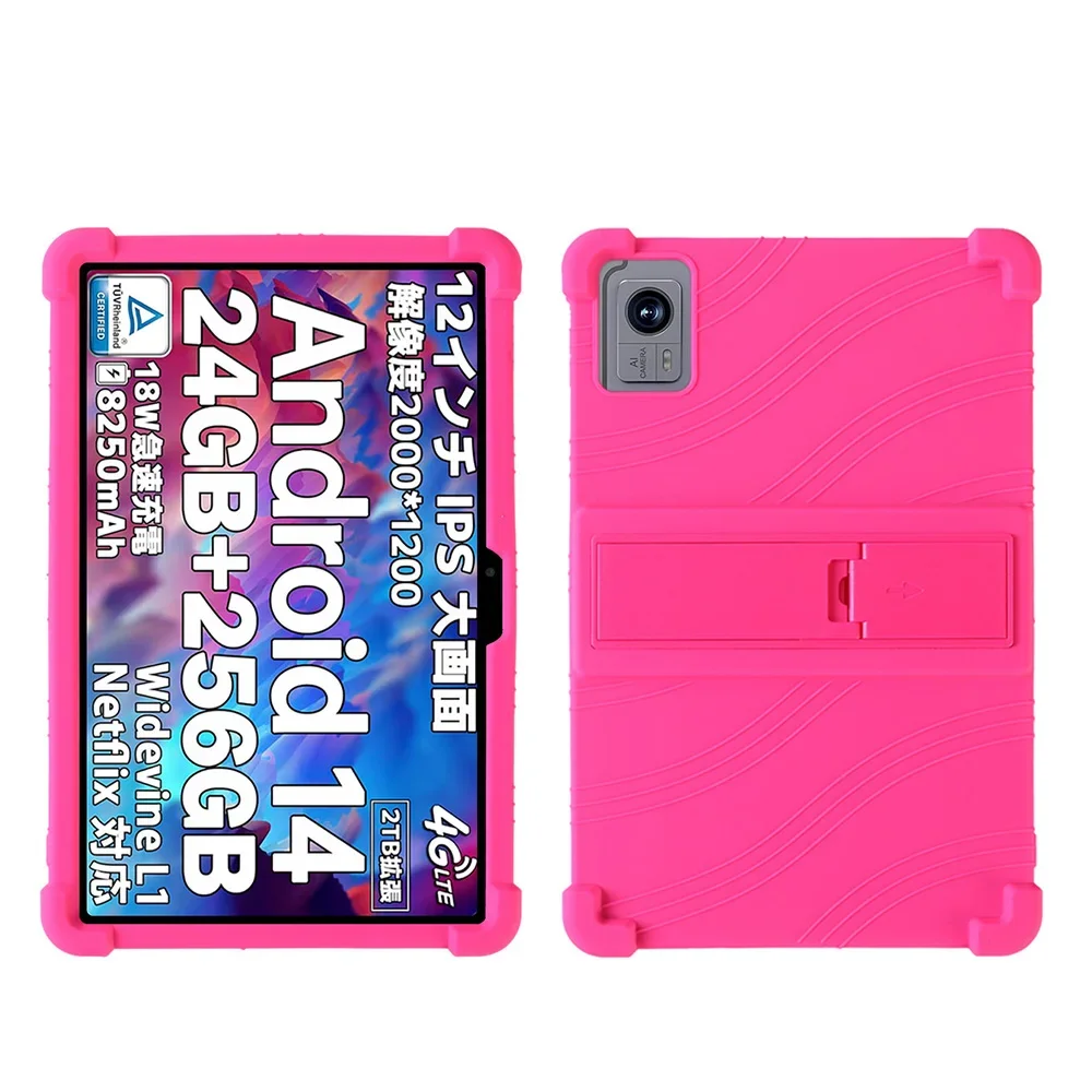 Shockproof Protective Silicone Tablet Case with Rear Kickstand