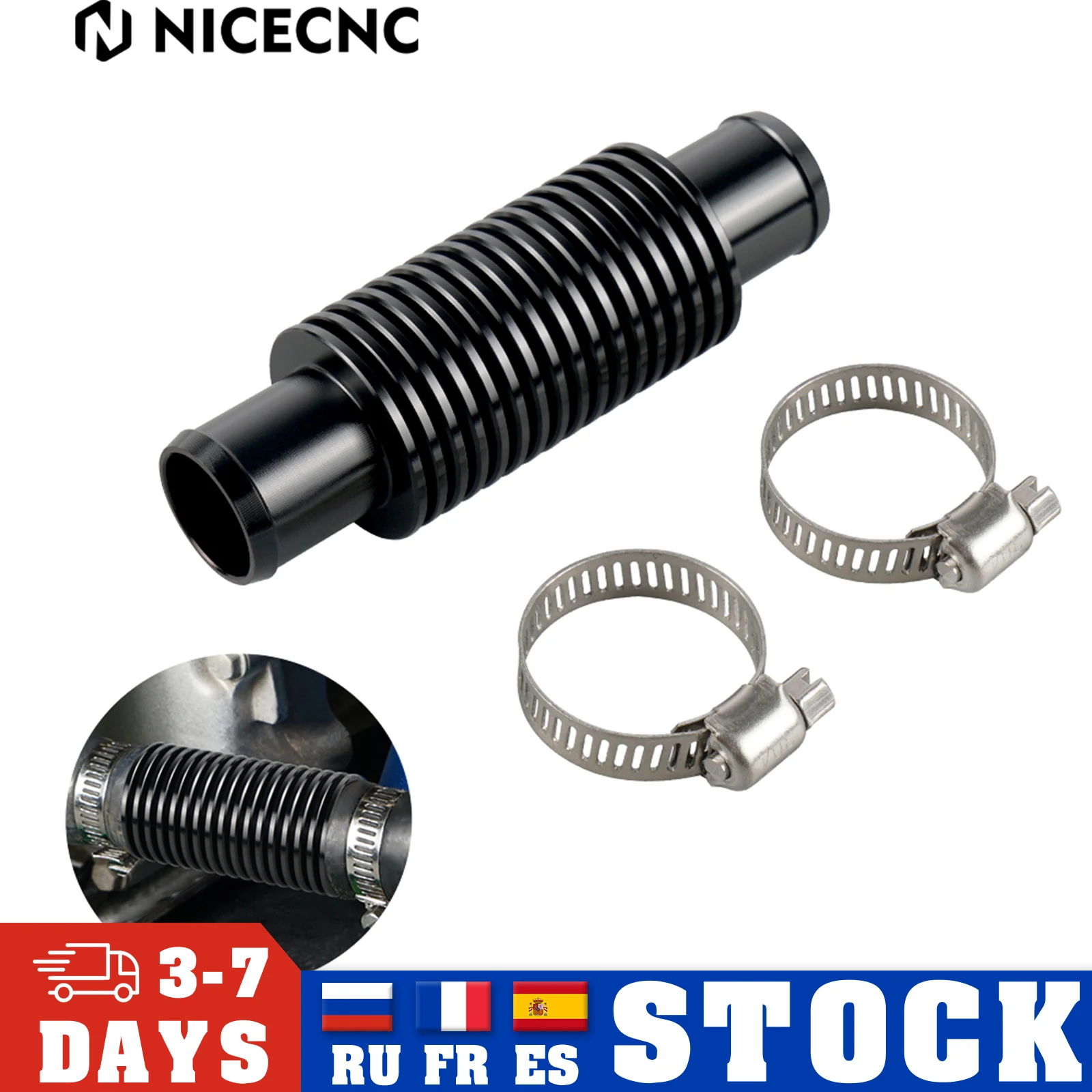 NICECNC ATV In Line Super Water Cooler For Yamaha Rhino Grizzly 660 700 YFZ450 Banshee 350 YFZ350 YFZ450/R/SE Blaster 200 YFS200 gasket air cooler cap 2 yamaha 70e 13679 00 00