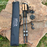 2PCS Climbing Stick 290g Aluminum Alloy Trekking Poles Walking Stick 등산스틱 Collapsible Telescopic Sticks Light with Storage Bag 1
