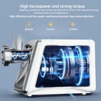 Электрическая мясорубка, мощная сверхмощная мясорубка, мясорубка для хот-догов, кухонный комбайн из нержавеющей стали, начинка для колбас — изображение 4