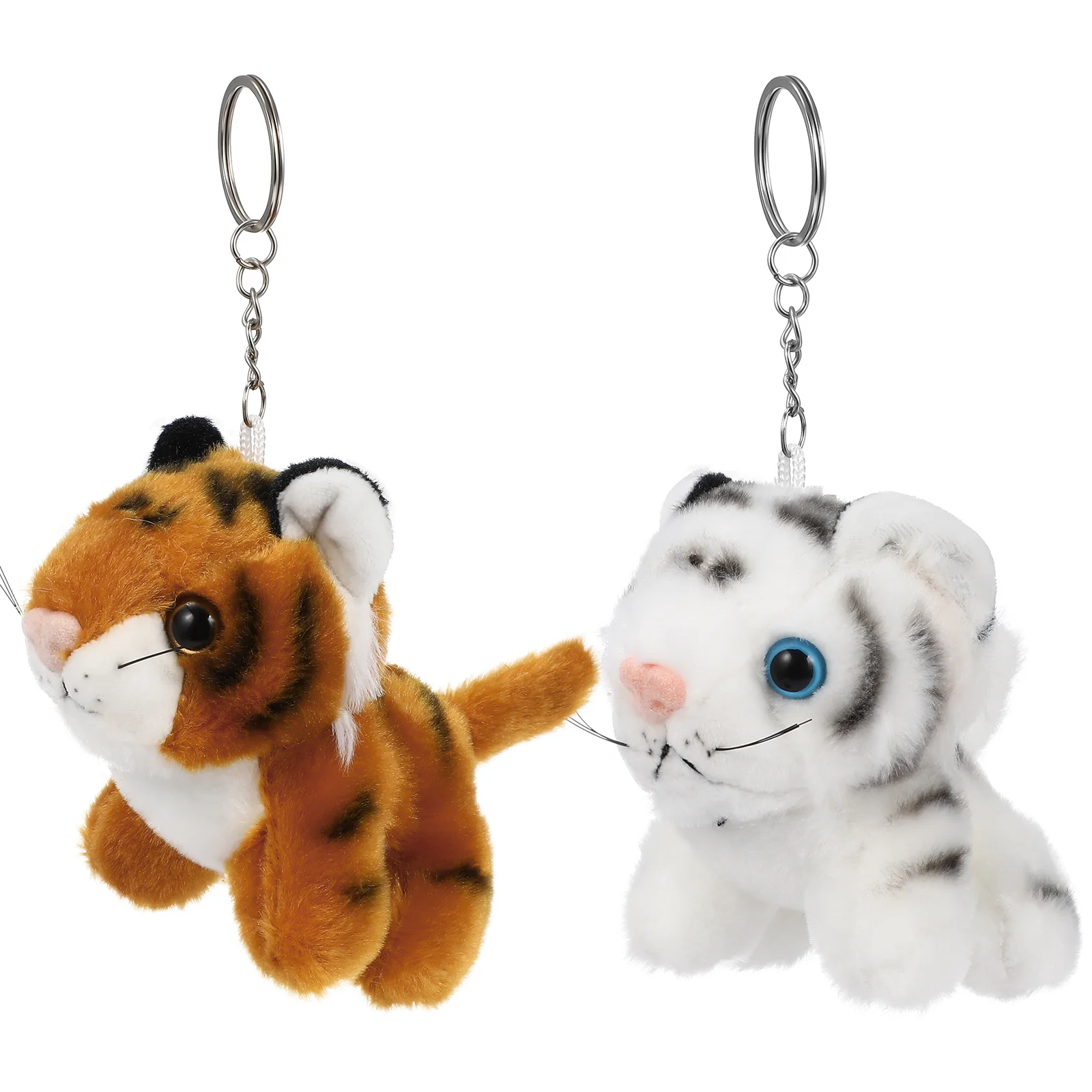 

Bag Pendants Plush Hanging Ornaments Animals Keyring Backpack Decorations Tiger Pendants Doll Keychain