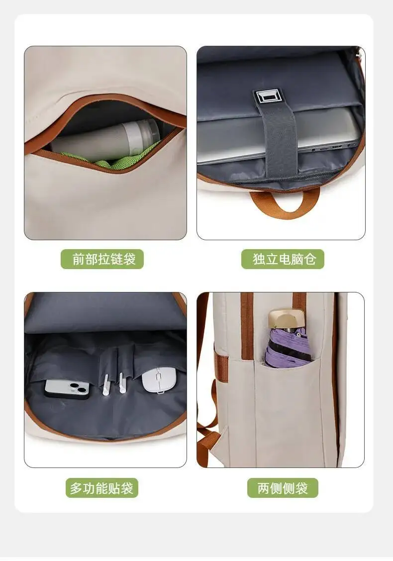 Hochwertiger, leichter Rucksack für Reisen, große Kapazität, lässige Business-Computertasche mit Laptopfach, Umhängetaschen – Detail 17