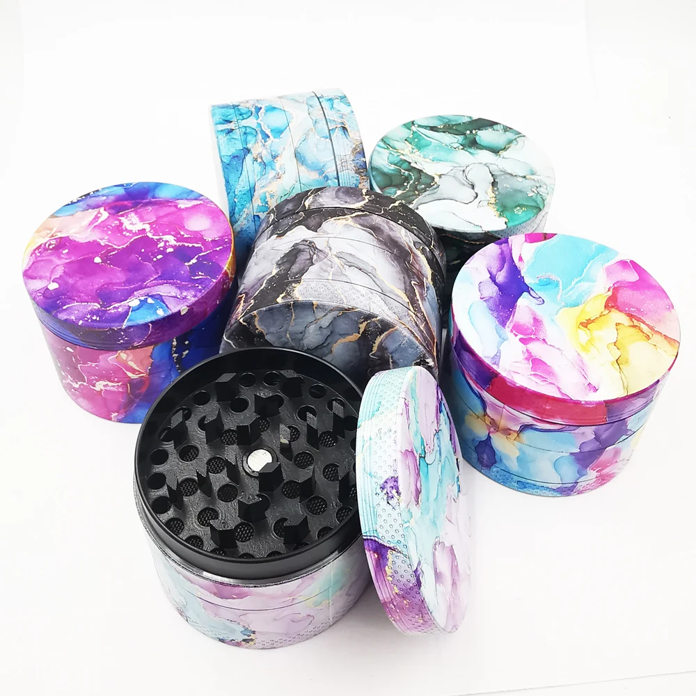 2" Metal Grinder Herb 50MM for Smoke Herb 4 Layer Spice Grinder Accessories Design Cigar Zinc Alloy Pattern Smoke Accessory herb grinder