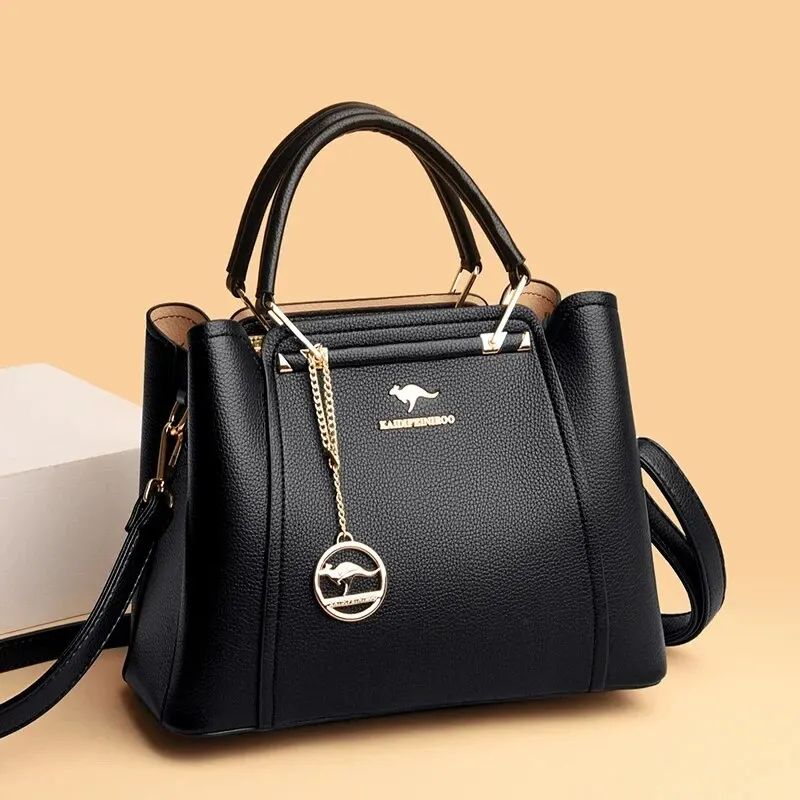 Ladies Handbag Shoulder Bag Crossbody Bag Fashion Women Soft PU Leather Handle Large Capacity Shopping Messenger Tote