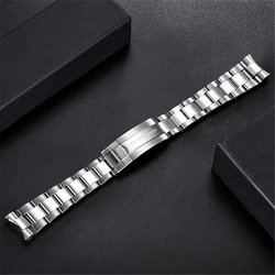 Luxury Stainless Steel Silver Jubilee Bracelet, 20mm Width, 220mm Length (Oyster)