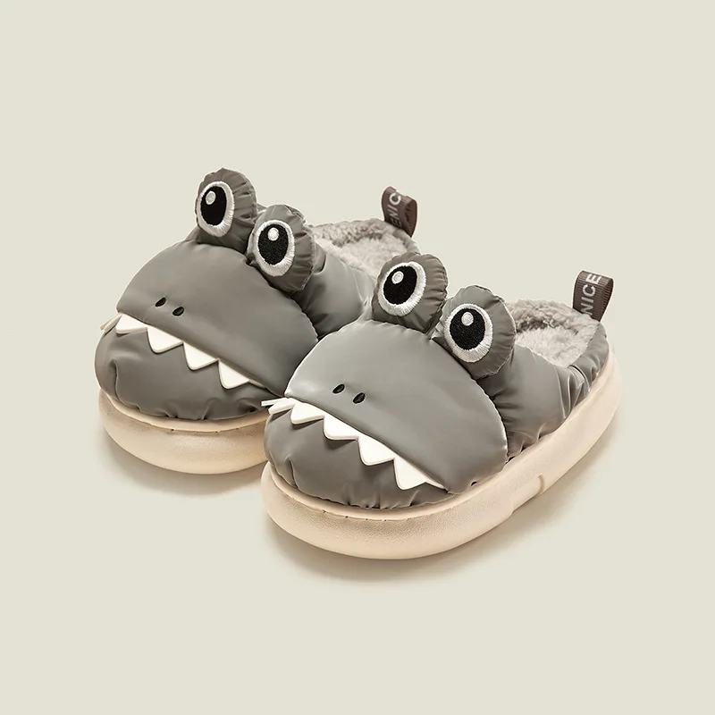 

Winter 2022 Boys Home Cotton Shoes Baby Girl Soft Soled Anti-skid Down Slippers Parent Child Funny Slippers Plush Warm Shoes