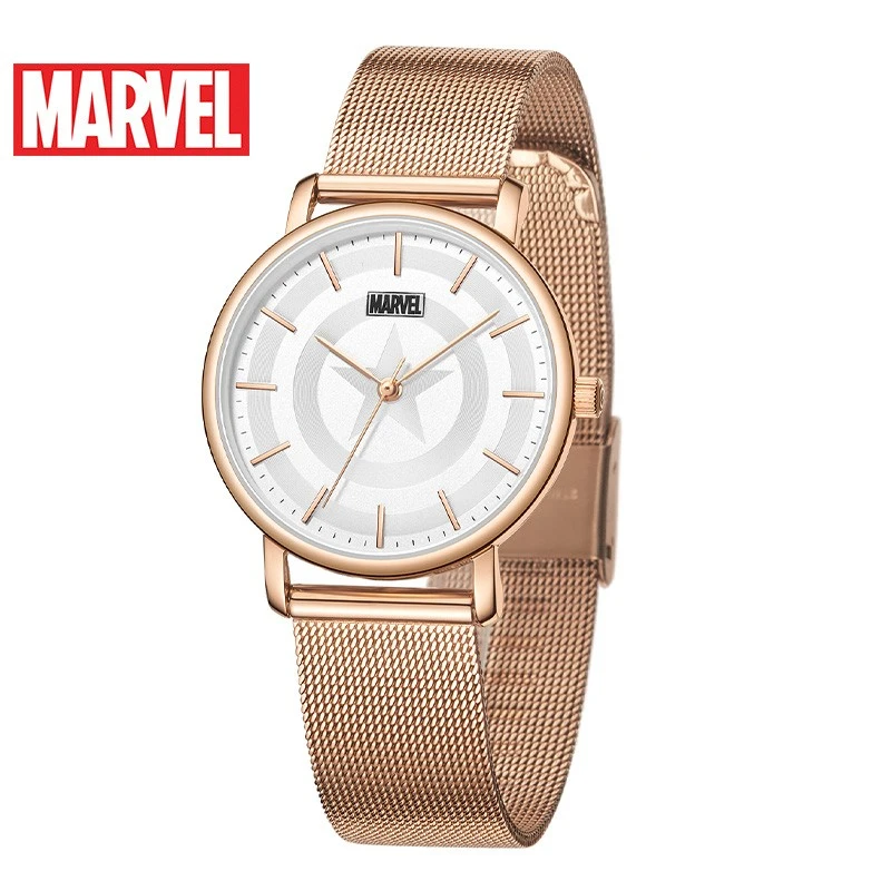 Disney Gift With Box Original Marvel Avengers Spider Man Luxury Women Quartz Watch Rhinstone Thin Case Relogio Masculino