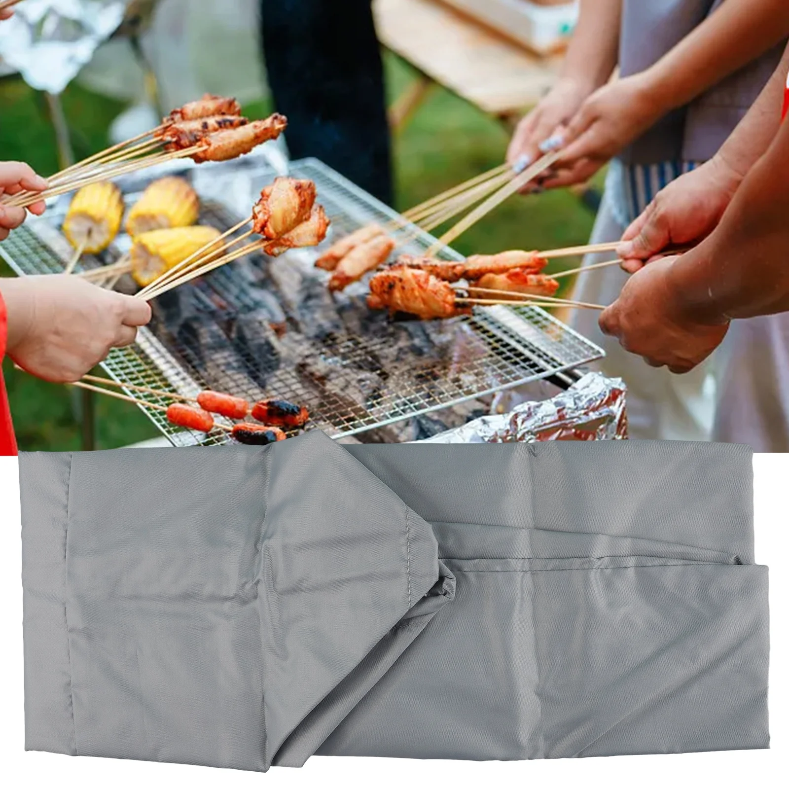 Copertura Della Griglia Per Weber 9010001 Traveler Portable Gas Grill Heavy Duty Waterproof Grey Oxford Grill Cover 101*49*25Cm Coperture Per Barbecue