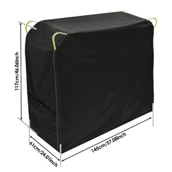 Premium Waterproof Heavy Duty BBQ Grill Cover - Dustproof Oxford Cloth for Outdoor Protection (145x61x117cm)