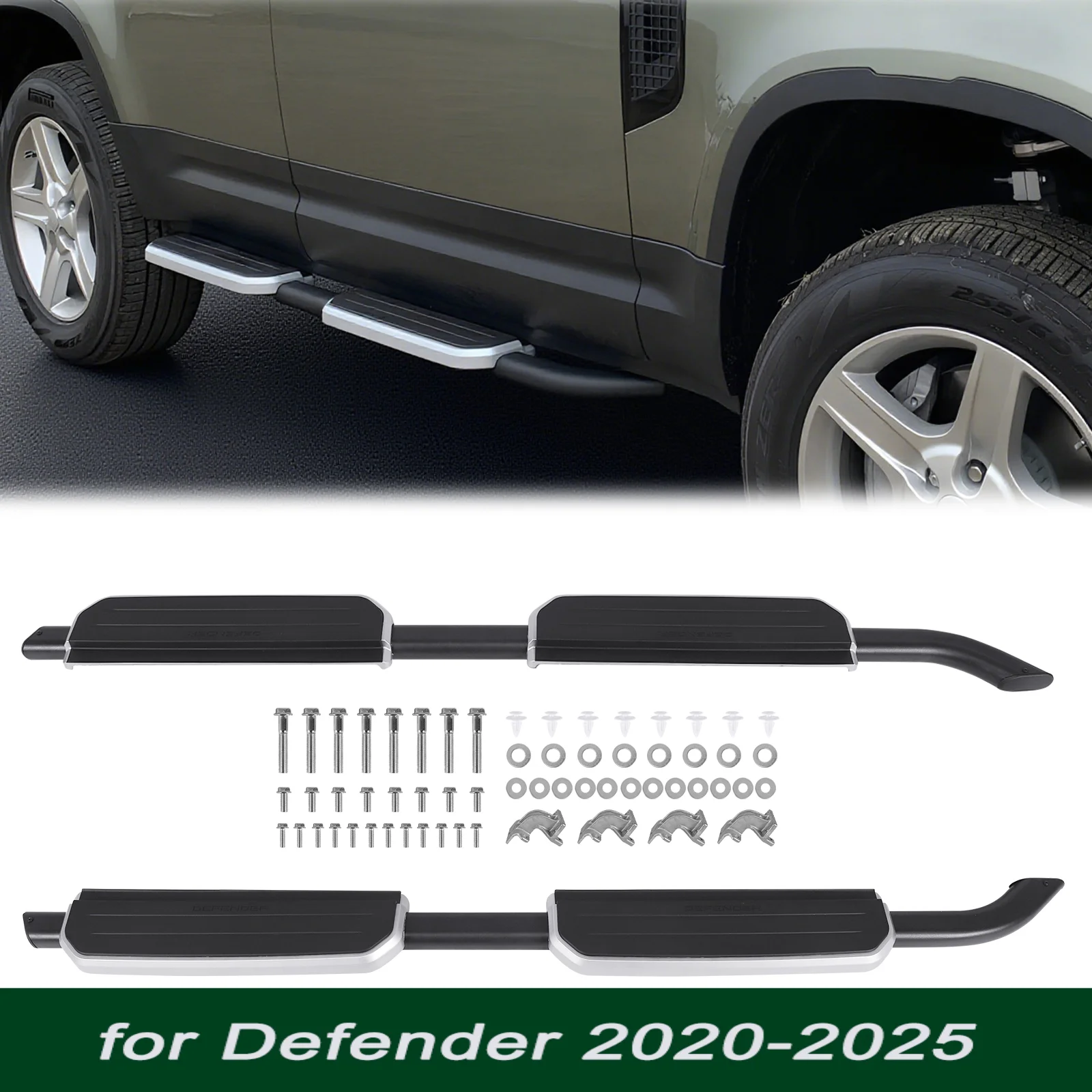 Aluminum Side Step Boards for Land Rover Defender