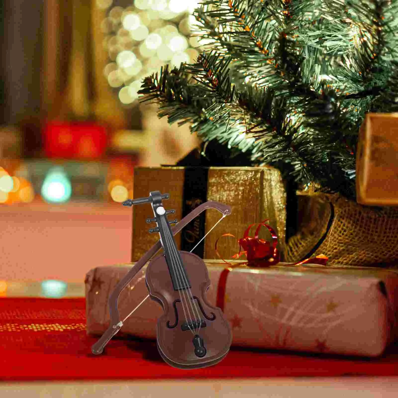 

15/20pcs Mini Violin Models Toys Miniature Wooden Musical Instruments Collection Dollhouse Furniture Decoration
