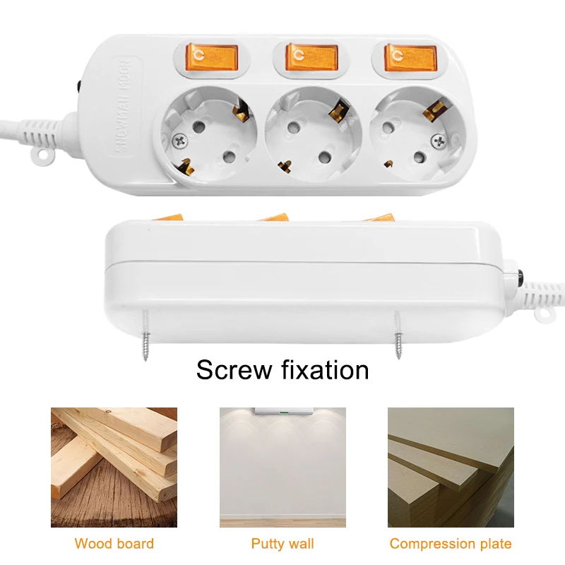 Tomada Power Strip Proteção contra Surge Switch Independente m m m Soquete 1.5 m 2.5m Fio eu - Image 3