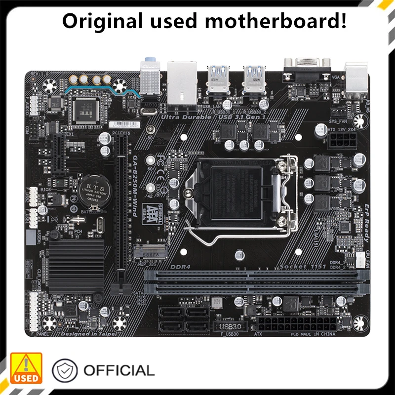 

Для телефона, оригинальная б/у Материнская плата Intel B250 32 Гб DDR4 LGA 1151 i7/i5/i3 USB3.0 SATA3