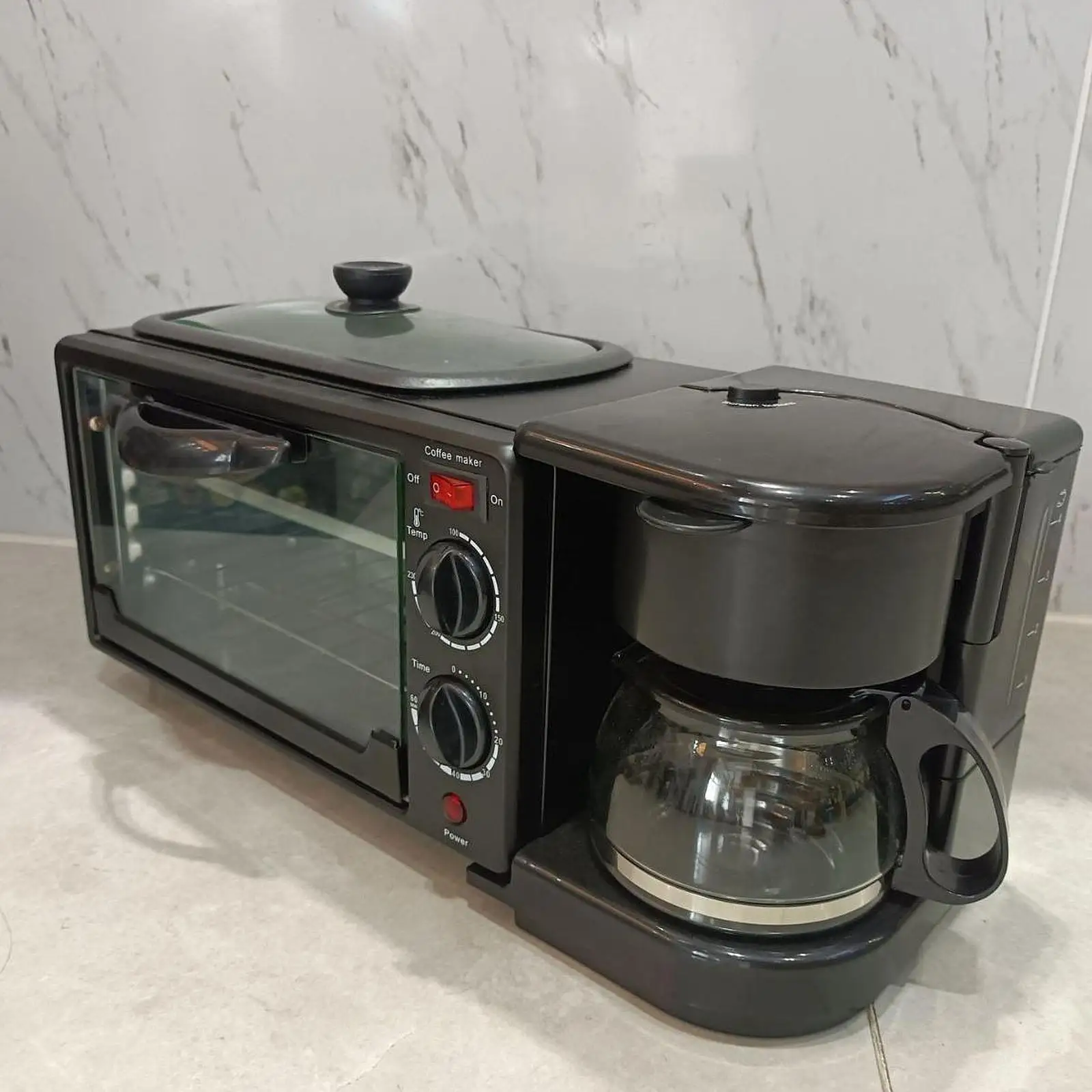 3 in 1 Breakfast Bread Maker Multifunctional Breakfast Machine Oven Household Small Kitchen Appliances Portable Toasters 5