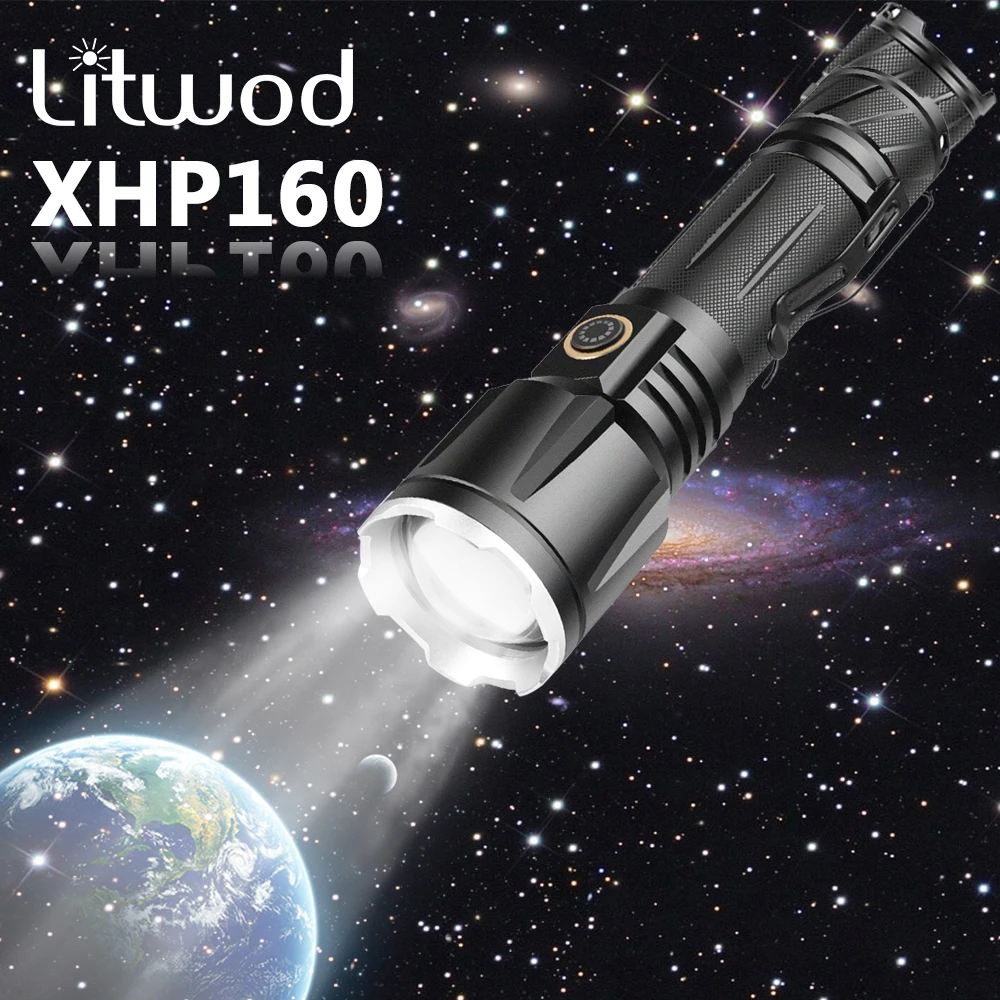 

XHP199 1000000LM USB Chargeable Torch The most Brightest Led Flashlight Zoomable Light 18650 26650 Battery Lanterna for Camping
