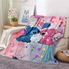 Stitch Flannel Fluffy Throw Camping Blanket for Children Sofa Throw Blanket Modern Fashion Gift Miniso Girlfriend Gift 6