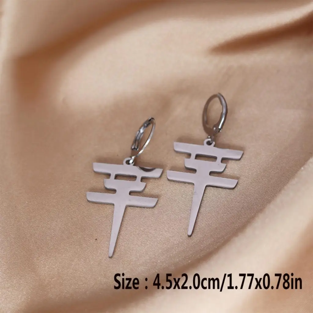 Kinitial Tokio Hotel Earrings Stainless Steel Tokio Hotel Pendant Logo Bill Kaulitz Logo Symbol Earring Wholesale images - 6