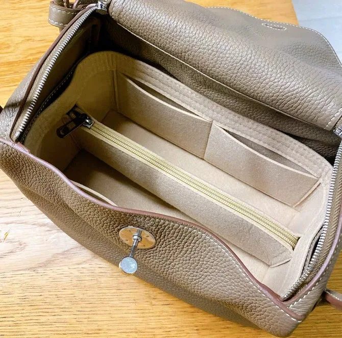 For H LINDY 26 30 34 Felt Insert Bag Organizer Makeup Handbag Organizer Travel Inner Portable Cosmetic Original Organize Bags