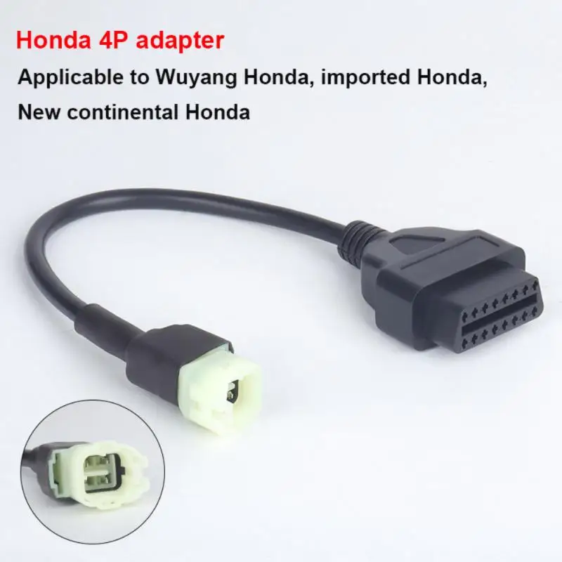 

Motorcycle Cable For Honda 4 Pin/6 Pin Plug Cable Diagnostic Cable 4Pin/6Pin to OBD2 16 pin Adapter