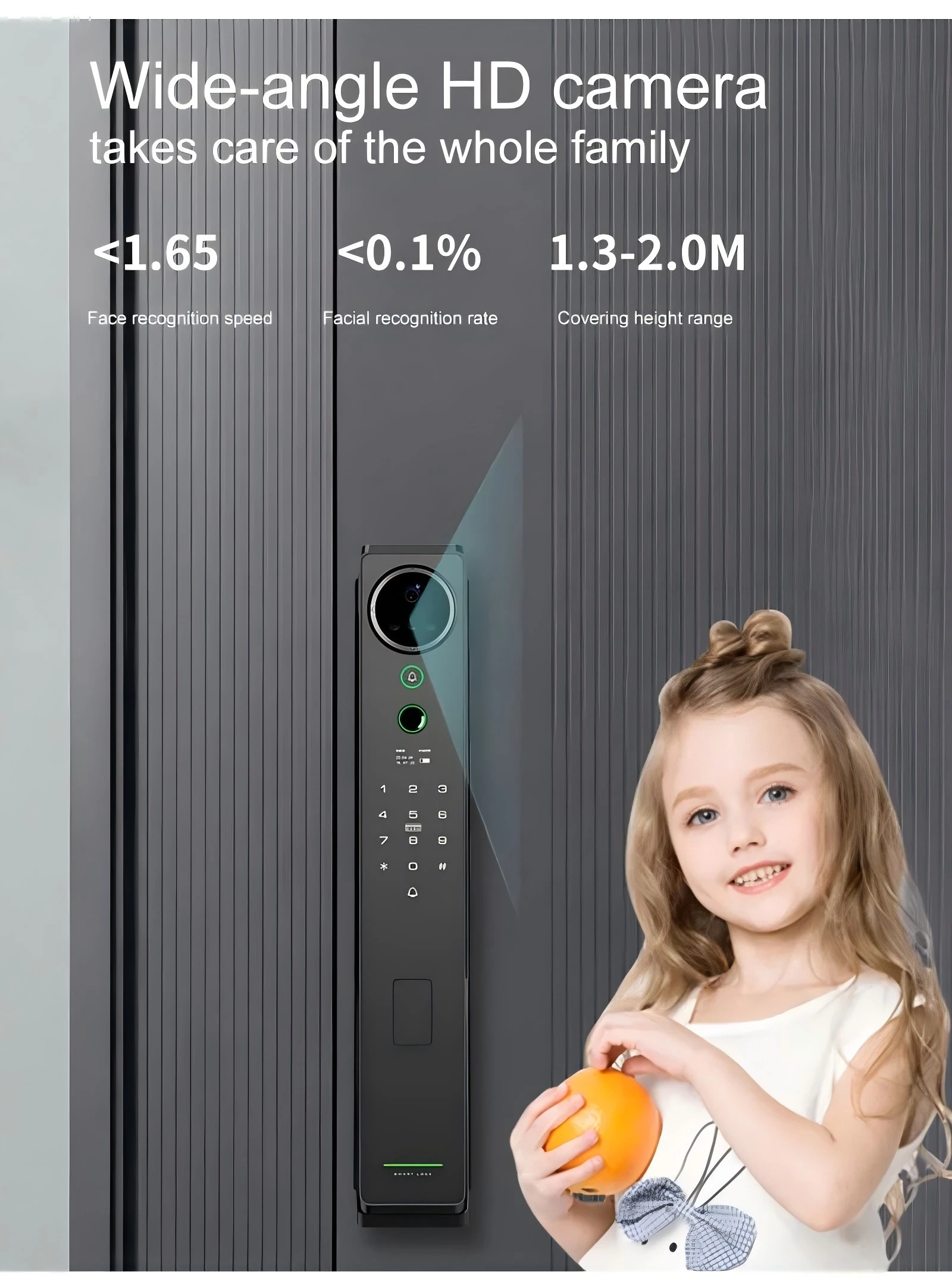 Tuya 3D 얼굴 지문 인식 스마트 도어 잠금 장치 디지털 번호 스마트 실린더 (목재/알루미늄 도어용) WiFi 호환 MYT